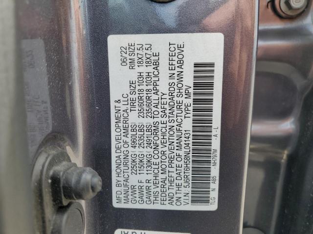 2022 HONDA CR-V EX 5J6RT6H58NL041431