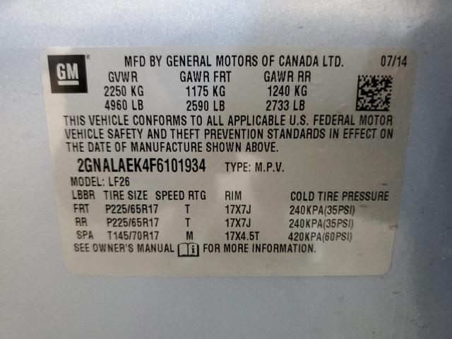 2015 CHEVROLET EQUINOX LS 2GNALAEK4F6101934