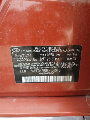 2015 HYUNDAI SONATA SPO 5NPE34AB8FH131046