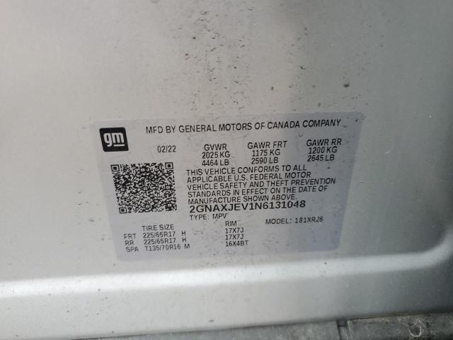 2022 CHEVROLET EQUINOX LT 2GNAXJEV1N6131048