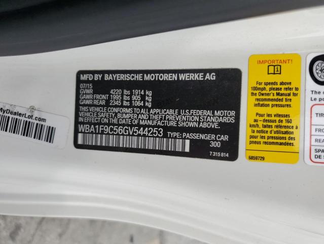 2016 BMW 228 I SULE WBA1F9C56GV544253
