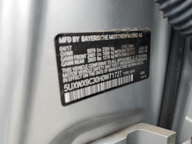 2017 BMW X3 XDRIVE28I 5UXWX9C30H0W71727