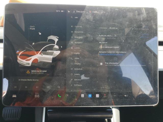 2019 TESLA MODEL 3 5YJ3E1EA9KF326681