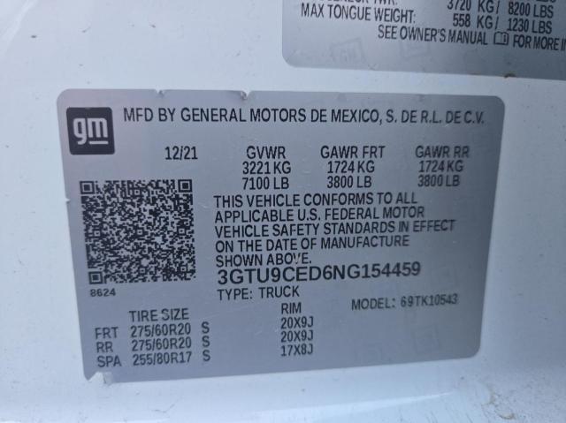 2022 GMC SIERRA LIM 3GTU9CED6NG154459