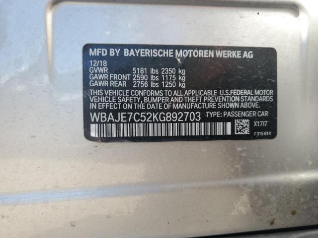 2019 BMW 540 XI - WBAJE7C52KG892703