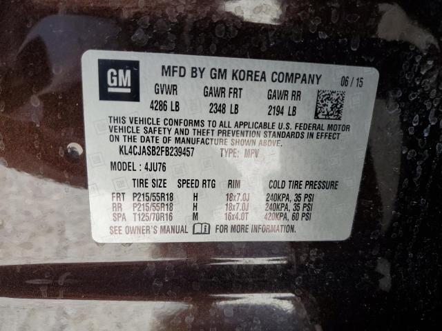 2015 BUICK ENCORE KL4CJASB2FB239457