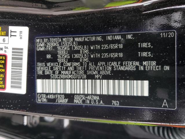 2021 TOYOTA HIGHLANDER 5TDCZRBH0MS070708