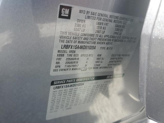 2019 BUICK ENVISION P LRBFX1SA4KD010204