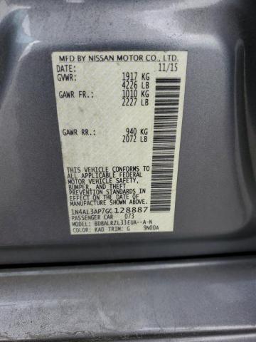 2016 NISSAN ALTIMA 2.5 - 1N4AL3AP7GC128887