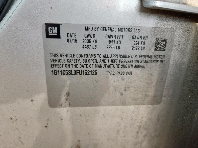 2015 CHEVROLET MALIBU 1LT 1G11C5SL9FU152126