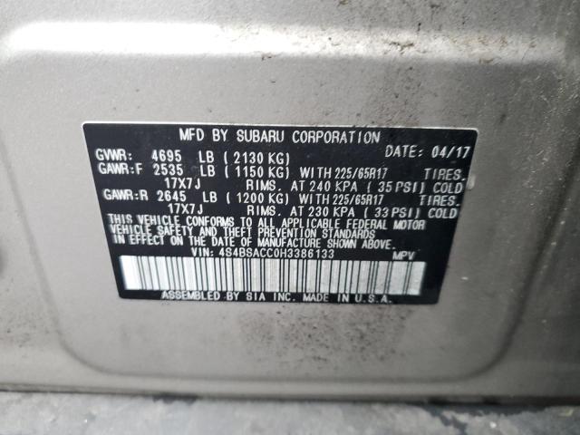 2017 SUBARU OUTBACK 2. 4S4BSACC0H3386133