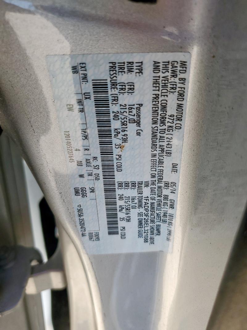 2014 FORD FOCUS SE - 1FADP3F26EL321088