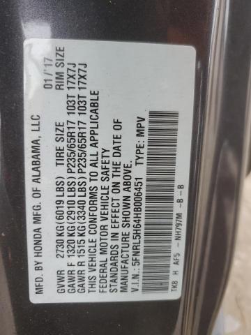2017 HONDA ODYSSEY EX 5FNRL5H64HB006451