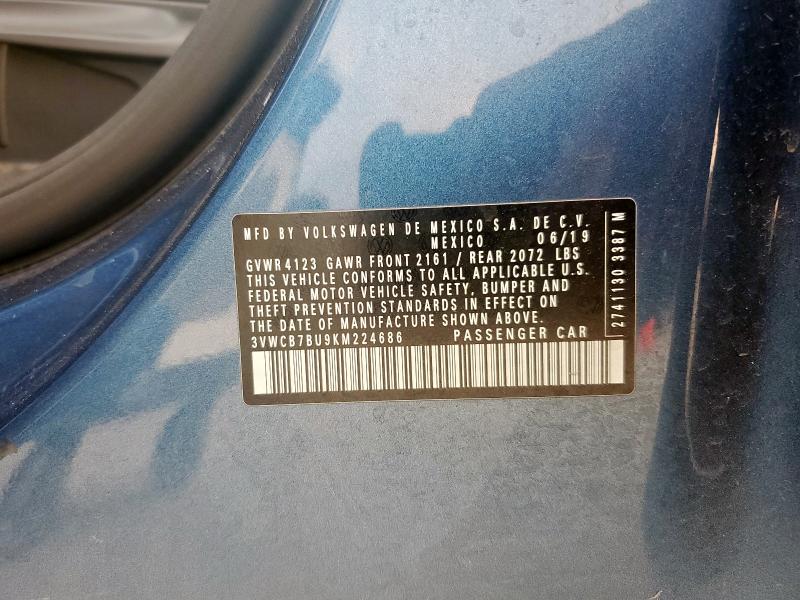 2019 VOLKSWAGEN JETTA S - 3VWCB7BU9KM224686
