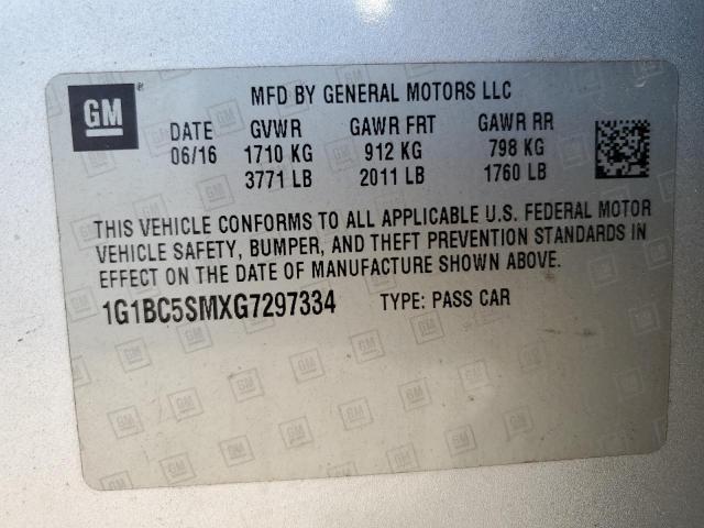 2016 CHEVROLET CRUZE LS - 1G1BC5SMXG7297334