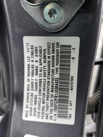 2018 HONDA CIVIC EX 19XFC2F81JE004433