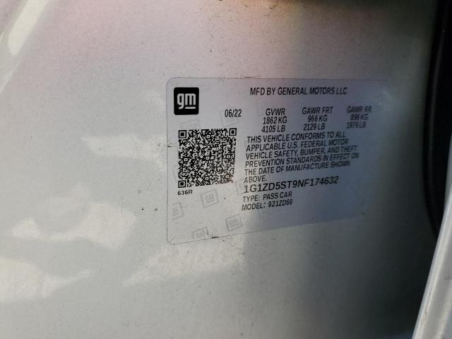 2022 CHEVROLET MALIBU LT 1G1ZD5ST9NF174632