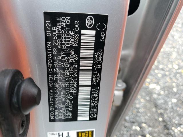 2021 TOYOTA PRIUS SPEC JTDKAMFU3M3141169