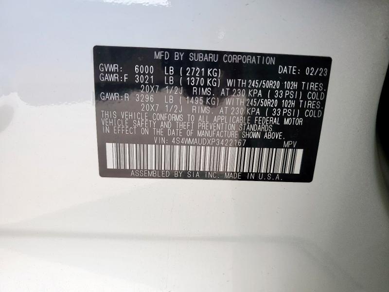2023 SUBARU ASCENT LIM 4S4WMAUDXP3422167