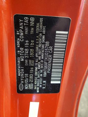 2019 HYUNDAI VELOSTER B - KMHTG6AF1KU015788