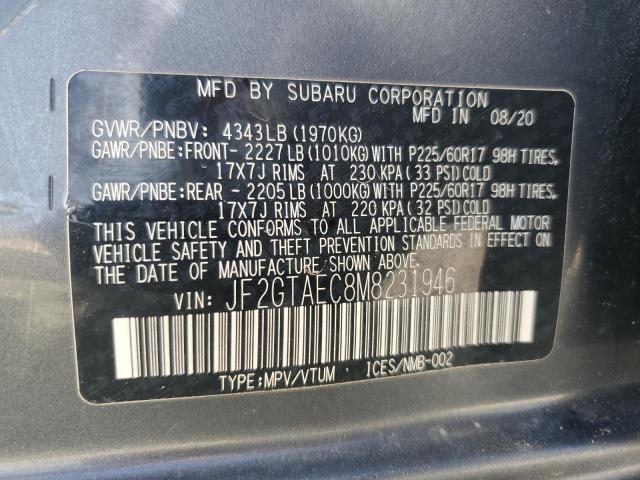 2021 SUBARU CROSSTREK JF2GTAEC8M8231946