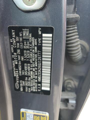 2016 HYUNDAI TUCSON LIM KM8J33A26GU126777