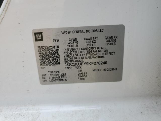 2019 CHEVROLET SILVERADO K2500 HIGH COUNTRY 1GC1KUEY9KF278240