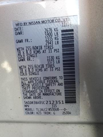 2025 NISSAN PATHFINDER 5N1DR3BA8SC212351