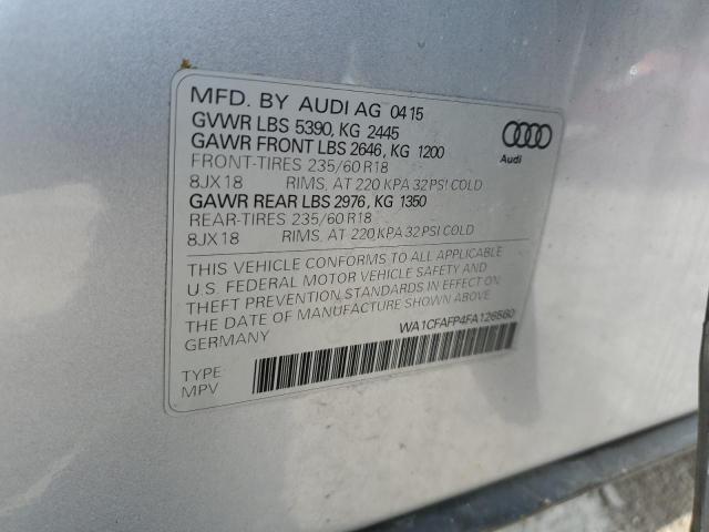 2015 AUDI Q5 PREMIUM WA1CFAFP4FA126560