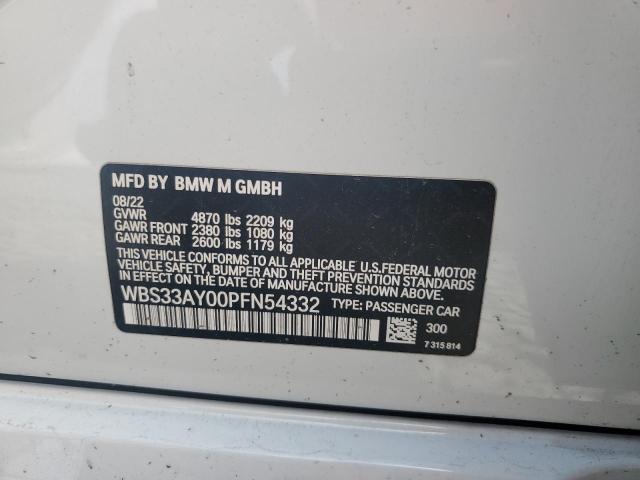 2023 BMW M3 COMPETI WBS33AY00PFN54332