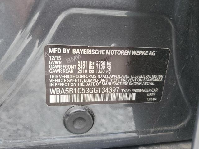 2016 BMW 535 I WBA5B1C53GG134397