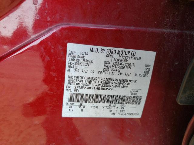 2017 FORD EDGE TITAN 2FMPK4K91HBB03574