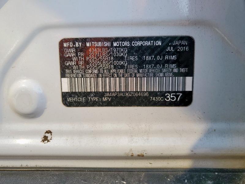2016 MITSUBISHI OUTLANDER JA4AP3AU3GZ064696