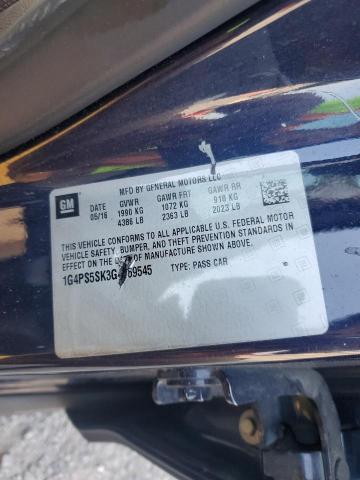 2016 BUICK VERANO 1G4PS5SK3G4169545