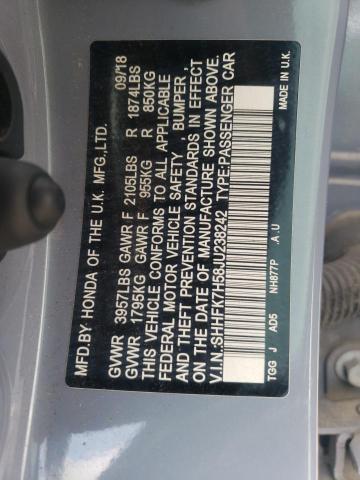 2018 HONDA CIVIC EX SHHFK7H58JU238242