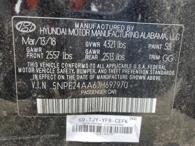 2018 HYUNDAI SONATA 5NPE24AA6JH697970
