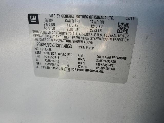2012 GMC TERRAIN SL - 2GKFLVEK7C6114053