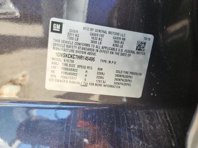 2017 CHEVROLET TAHOE K1500 PREMIER 1GNSKCKC7HR145496