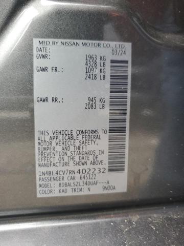 2024 NISSAN ALTIMA SR 1N4BL4CV7RN402232