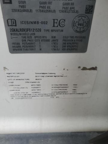 2015 GMC TERRAIN SL 2GKALREK5F6121539