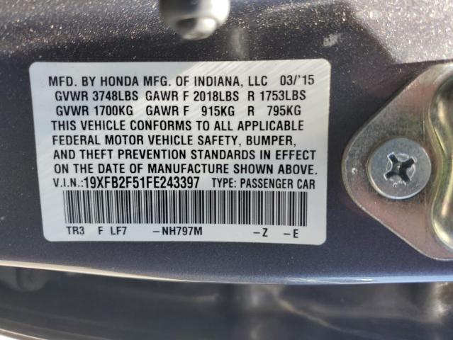 2015 HONDA CIVIC LX 19XFB2F51FE243397