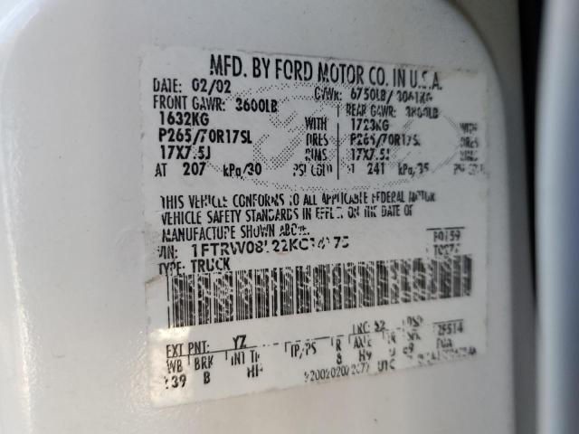 2002 FORD F150 SUPER #3278739651