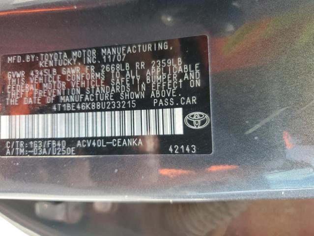 2008 TOYOTA CAMRY CE #3296334449