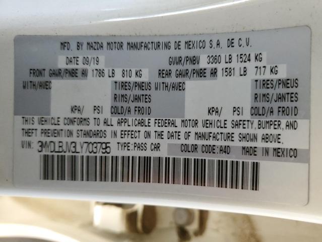 2020 TOYOTA YARIS LE 3MYDLBJV3LY703795