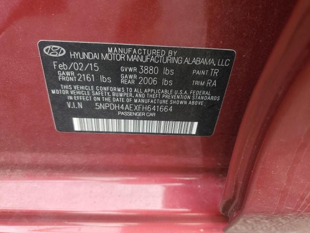 2015 HYUNDAI ELANTRA SE 5NPDH4AEXFH641664