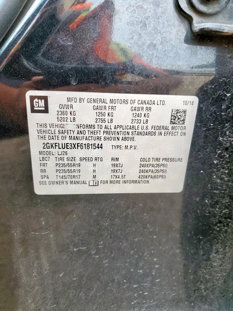 2015 GMC TERRAIN DE 2GKFLUE3XF6181544
