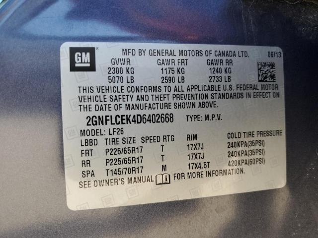 2013 CHEVROLET EQUINOX LS - 2GNFLCEK4D6402668