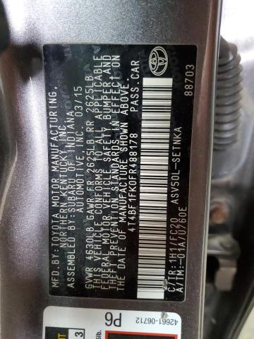 2015 TOYOTA CAMRY LE 4T4BF1FK0FR488178