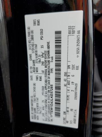 2020 FORD F150 SUPER - 1FTEW1E43LKE57285