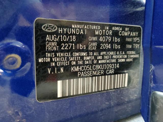 2019 HYUNDAI IONIQ LIMI KMHC05LC8KU109314